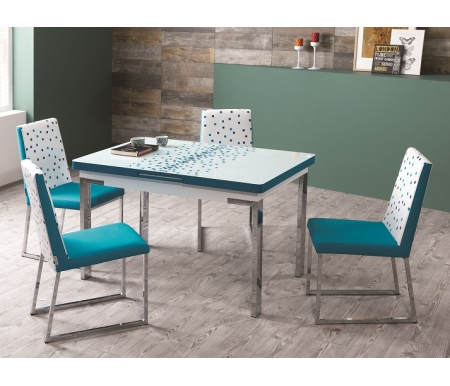 

Обеденная группа Sonorous, Turquoise, K21 4 стула turquoise