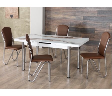 

Обеденная группа Sonorous, Brown, K43 4 стула brown