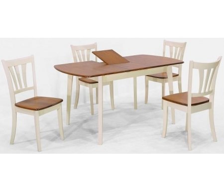 Обеденная группа Тетчер, Rustic oak / cream, стул Iglesias и стол Roberto rustic oak / cream