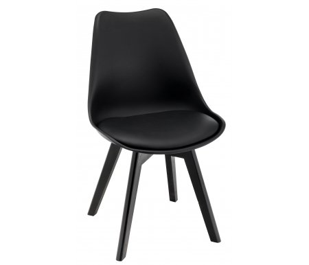 

Пластиковый стул Woodville, Black / black leg, Bonus черный / черный