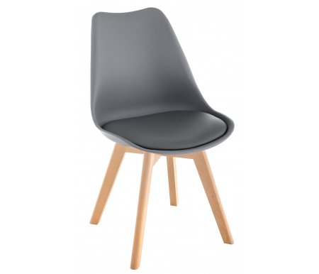 

Пластиковый стул Woodville, Gray / wooden leg, Bonus дерево / серый