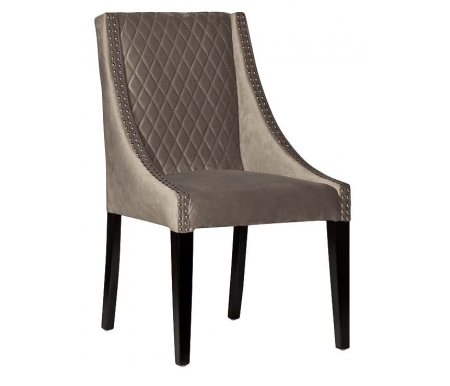 Стул деревянный Garda Decor HD2202-624 58 х 66 х 97 см стеганый велюр / серо-бежевый