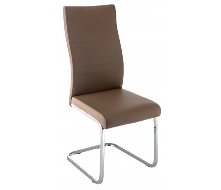 

Стул на металлокаркасе Woodville, Loan темно-бежевый, Dark beige / light beige