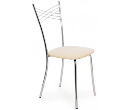 

Стул на металлокаркасе ДИК Мебель, Хром / кожзам бежевый, Ванесса хром / кожзам бежевый