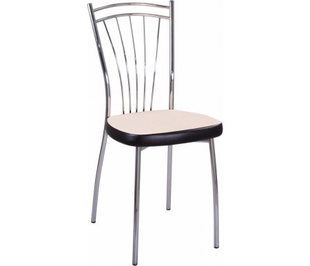 

Стул на металлокаркасе Домотека, Кремовый с плетеной текстурой / темный венге, Омега 2 сиденье искусственная кожа