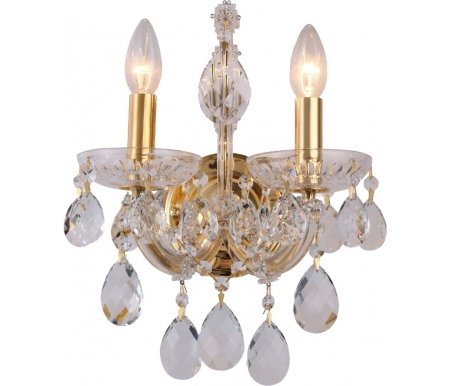 

Бра Crystal Lux, ISABEL AP2 GOLD/TRANSPARENT