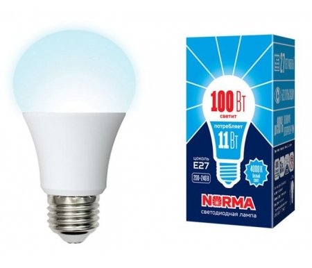 

Лампа Volpe, светодиодная LED-A60-11W/NW/E27/FR/NR