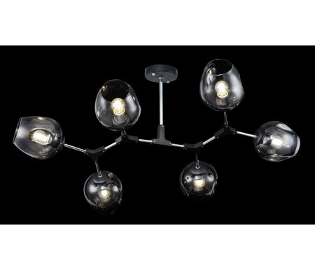 

Люстра Freya, на штанге Desi FR5006CL-06B