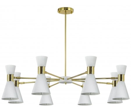 

Люстра Mak-interior, на штанге Elisium WTL1068-8GD-WH