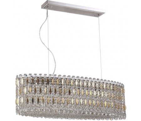 

Подвесная люстра Crystal Lux, LIRICA SP10 L900 CHROME/GOLD-TRANSPARENT